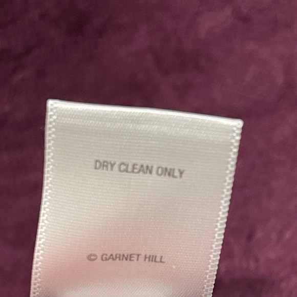 Garnet Hill Dark Purple Alpaca Cotton Textured Knit V-Neck Sweater Size XL Cozy - Picture 6 of 6